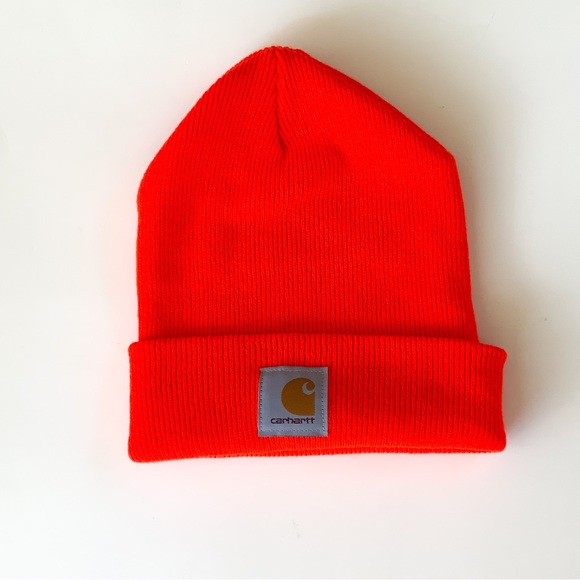 Carhartt Accessories - Carhartt Bright Orange Beanie Hat